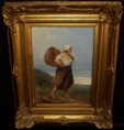 Albert Juradus van Proijen (- siehe auch unter "Pooyen" ), - Niederlande 1834-1898 , - Oel auf Holz.